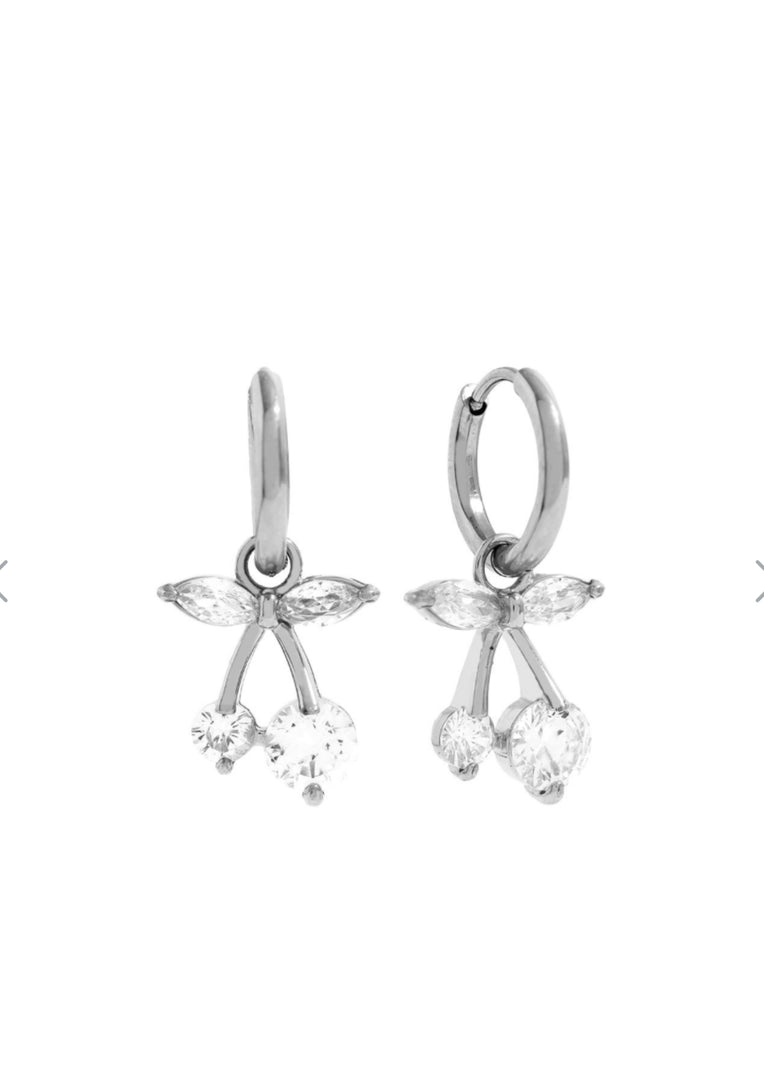 Diamond Cherry Ohrringe Silber