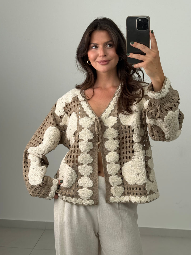 Elain Strickjacke Beige