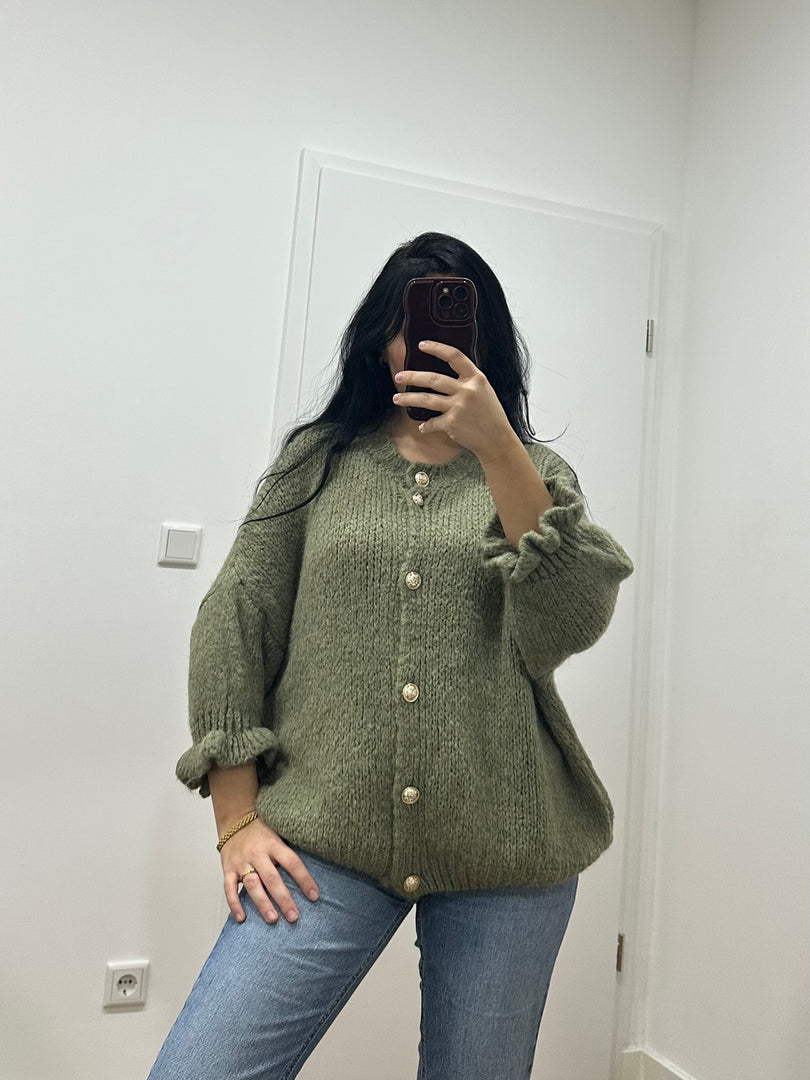 Mona Strickjacke Khaki