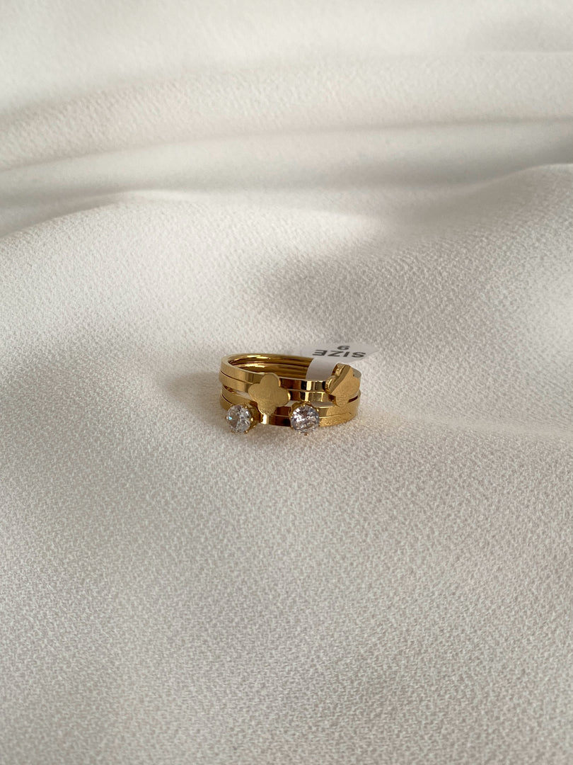 4er Set Ringe