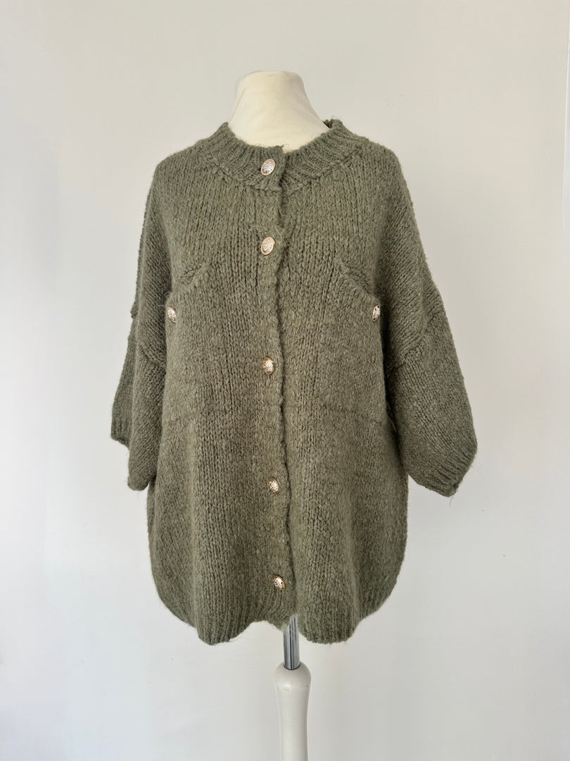 Bella Strickjacke Khaki
