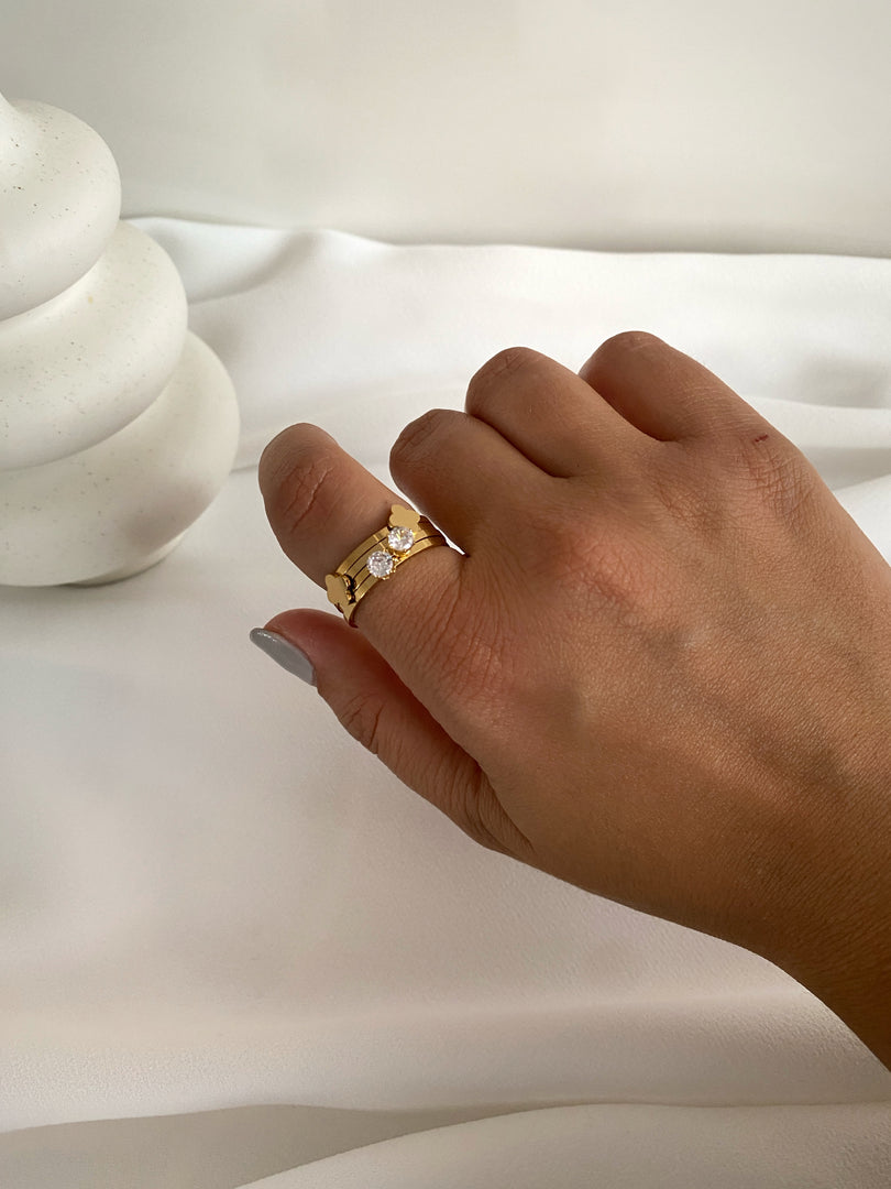 4er Set Ringe