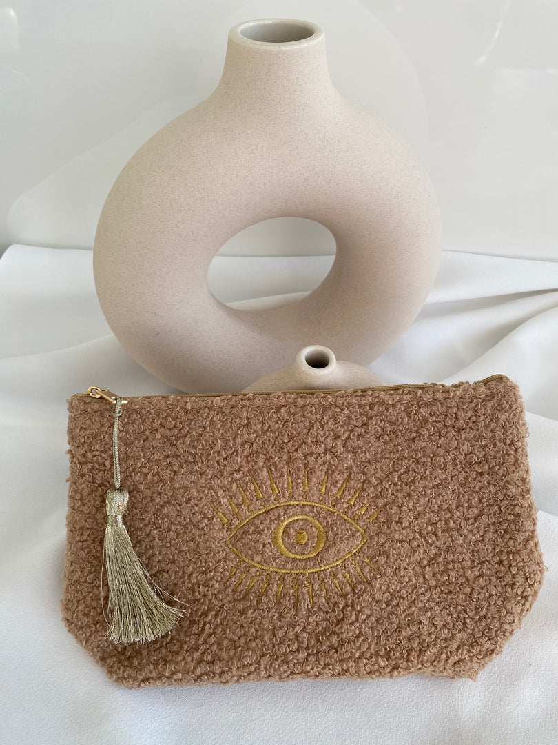 Evil Eye Kosmetiktasche Braun