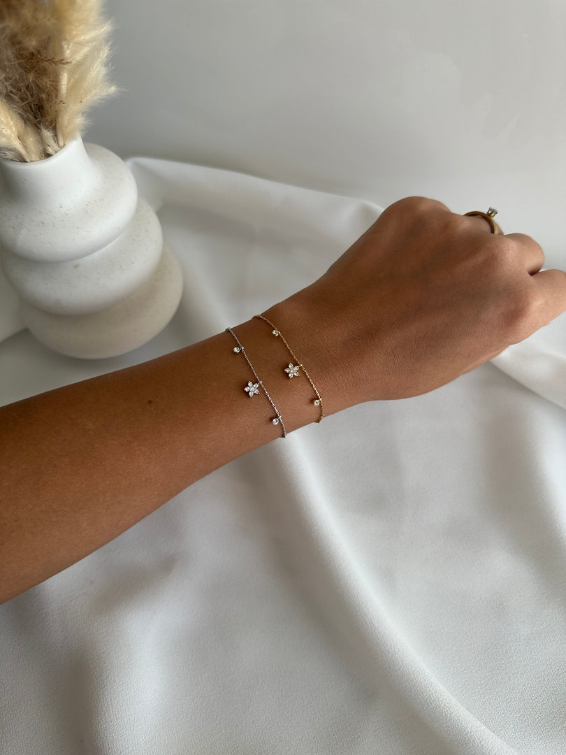 Diamond Flower Armband