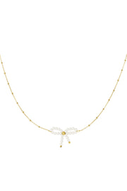 Perlenschleifen Halskette Gold