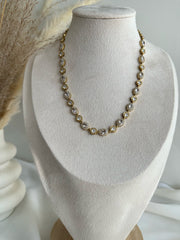 Diamonds Dots & Oval Halskette